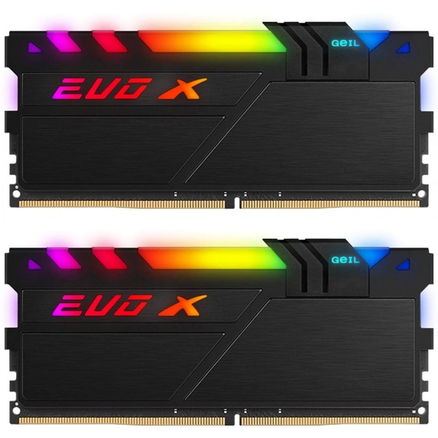 Модуль пам'яті для комп'ютера DDR4 32GB (2x16GB) 3200 MHz Evo X Hybrid Independent Light Geil (GEXSB432GB3200C16ADC) - изображение 1