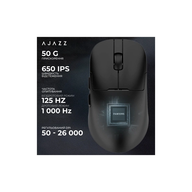 Мишка Ajazz AJ159PRO Wireless/Bluetooth/USB Charging Dock Black (AJ159-PRO-B) - picture 10