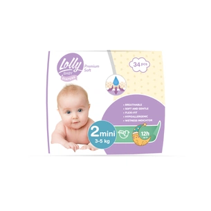 Підгузки Lolly Premium Soft Mini Розмір 2 (3-5 кг) 34 шт (4820174981143) зображення 1