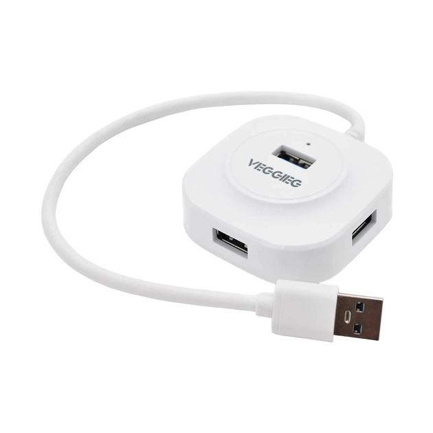 Концентратор VEGGIEG USB 3.0 to 4xUSB 0.3m white (V-U3403) - зображення 1