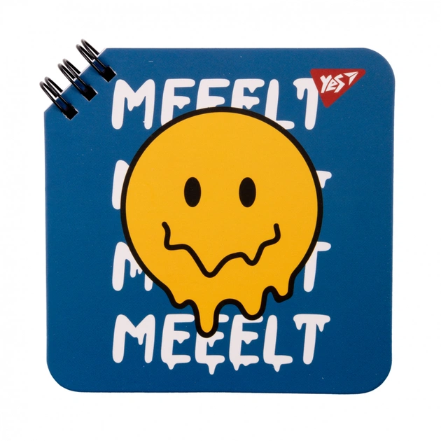 Блокнот Yes 110x110 мм 80 листов на спирали Melt smile клетка (151815) - изображение 1