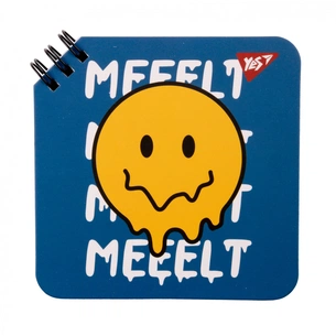 Блокнот Yes 110x110 мм 80 аркушів на cпіралі Melt smile клітинка (151815) зображення 1