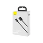 Дата кабель USB 2.0 AM to Lightning 2.0m 2.4A black Baseus (CALYS-C01) - зменшене зображення 3