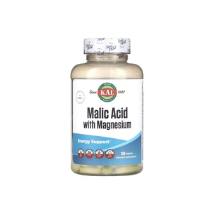 Вітамінно-мінеральний комплекс KAL Яблучна кислота та магній, Malic Acid with Magnesium, 120 таблеток (CAL-74590) зображення 1