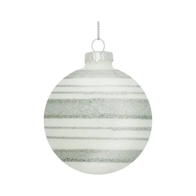Ялинкова іграшка House Of Seasons Скляні кульки 3 шт D7 см Срібні (8718861801569) - picture 4