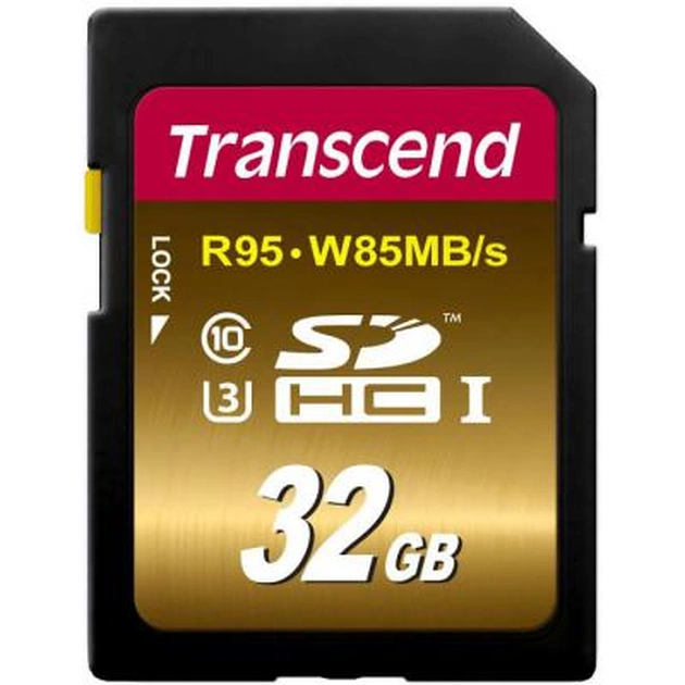 Карта пам'яті Transcend 32GB SDHC class 10 UHS-I U3 (TS32GSDU3X) - изображение 1