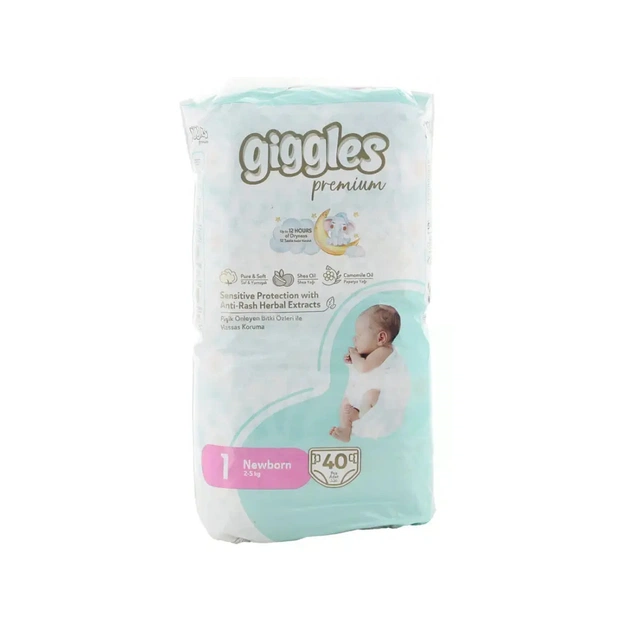 Підгузки Giggles Premium 1 Newborn 2-5 кг 40 шт (8680131206872) - зображення 1