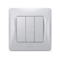 Вимикач Videx BINERA 3кл срібний шовк (VF-BNSW3-SS) - зменшене зображення 2