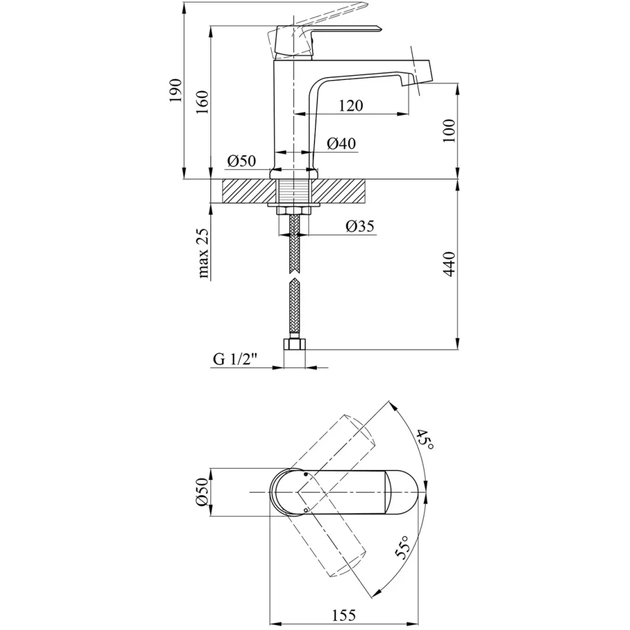 Змішувач Kroner Armada-C010 (CV024309) - picture 7