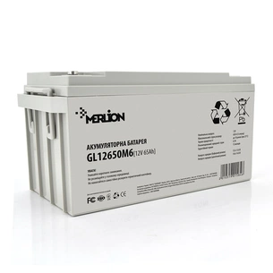 Акумуляторна батарея Merlion 12V 65AH (GL12650M6/01584) GEL зображення 1