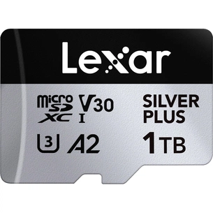 Карта пам'яті Lexar 1TB microSDXC class 10 UHS-I U3 V30 A2 Professional Silver (LMSSIPL001T-BNANG) изображение 1
