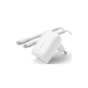 Зарядний пристрій Belkin Home Charger 30W PD PPS USB-С - Lightning 1m (WCA005VF1MWH-B5) зображення 1