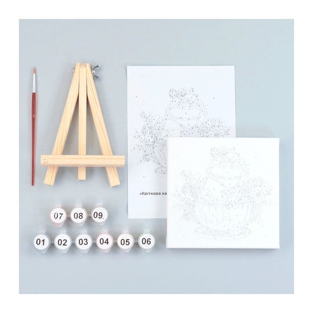 Картина по номерам Rosa Квіткова капібара, 15х15см, з мольбертом (4823098548591) - picture 4