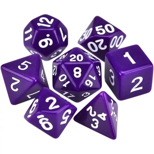 Набір кубиків для настільних ігор Games 7 Days Opaque 7 Dice Set - Dark purple (g7dopaq09) зображення 1