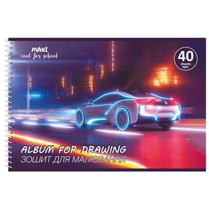 Альбом для малювання Maxi А4 на спіралі 40 аркушів, 100г/м2 (MX60927) зображення 1
