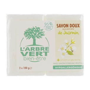 Тверде мило L'Arbre Vert Жасмин 2 х 100 г (3450601026591) зображення 1