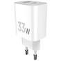 Зарядний пристрій Sigma 1xUSB-C PD33W + 1xUSB QC3.0 GaN X-power PS33-01 white (4827798527719) - зменшене зображення 6