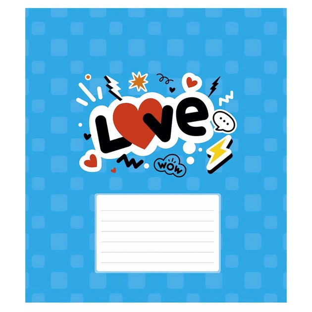 Зошит Школярик Love 12 аркушів клітинка (012-3364K) - зображення 1