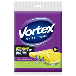 Серветки для прибирання Vortex губчаті 5 шт. (4820048488099) зображення 1
