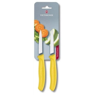 Набір ножів Victorinox SwissClassic, 8см, 2шт. у блістері, жовті (6.7606.L118B) зображення 1