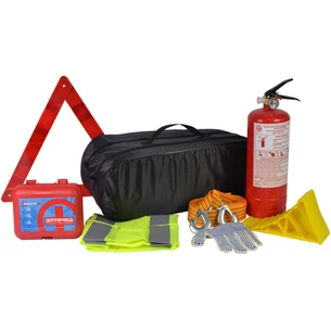 Набір техдопомоги Poputchik автомобіліста "Стандарт" з жилетом та упором (01-036) изображение 1