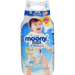 Підгузки Moony трусики для хлопчиків L 9-14 кг 44 шт. (4903111206155) зображення 1
