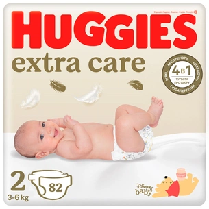 Підгузки Huggies Extra Care 2 (3-6 кг), 82 шт (5029053578088) зображення 1