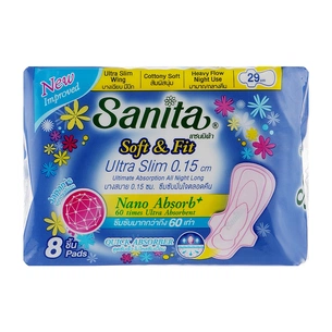 Гігієнічні прокладки Sanita Soft & Fit Ultra Slim Wing 29 см 8 шт. (8850461601610) зображення 1