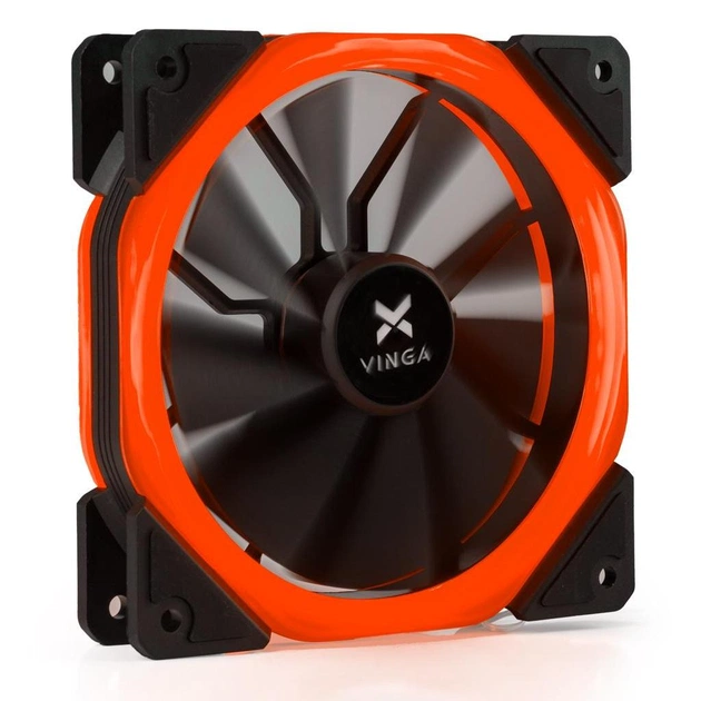 Кулер до корпусу Vinga LED fan-02 red - зображення 1