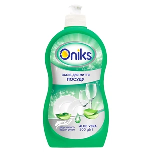 Засіб для ручного миття посуду Oniks Алое вера 500 г (4820191760400) зображення 1