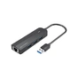 Концентратор Vention USB 3.0 to 3хUSB 3.0/RJ45 Gigabit black (CHNBB) - зменшене зображення 1