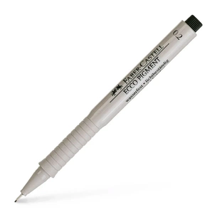 Лайнер Faber-Castell ручка капілярна для графічних робіт Ecco Pigment, діаметр 0,2 мм, колір чорний (16446) зображення 1