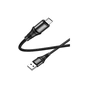 Дата кабель USB 2.0 AM to Micro 5P 1.0m 2.4A nylon X50 black HOCO (6931474734211) - уменьшенное изображение 3