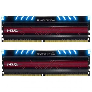 Модуль пам'яті для комп'ютера DDR4 16GB (2x8GB) 3000 MHz Delta Blue LED Team (TDTBD416G3000HC16CDC01) зображення 1