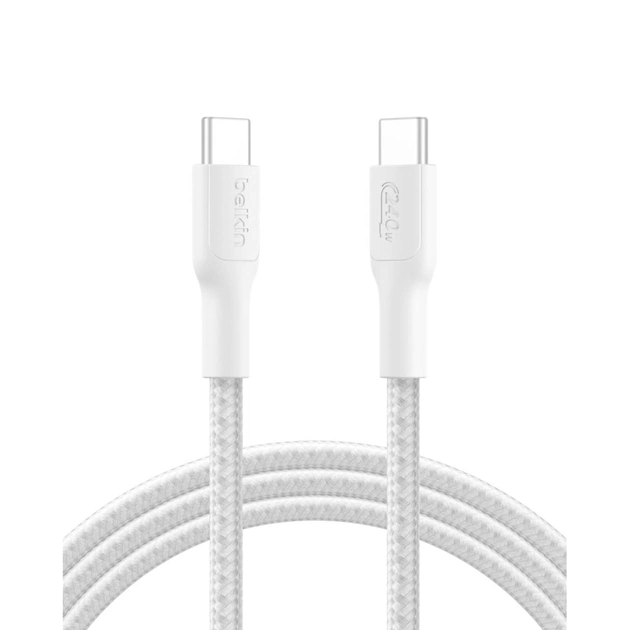 Дата кабель USB-C to USB-C 2.0m 240W white Belkin (CAB025HQ2MWH) - изображение 1