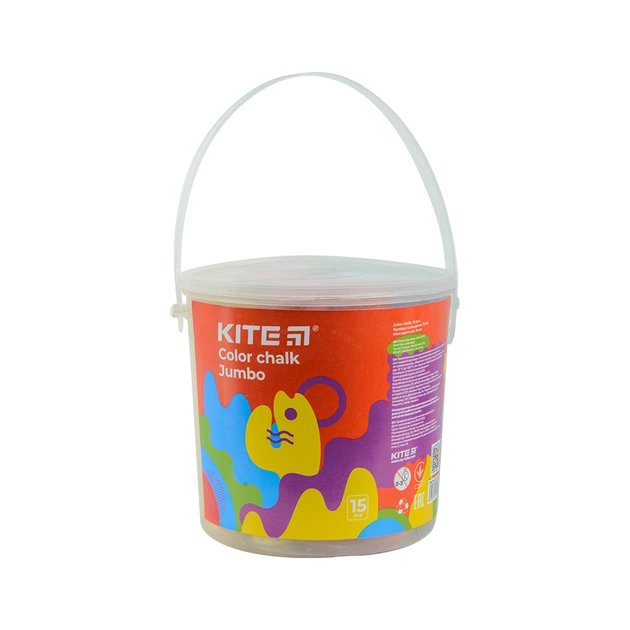 Крейда Kite кольорова Jumbo Fantasy, 15 шт. у відерці (K22-074-2) - зображення 1
