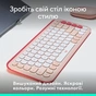 Клавiатура бездротова Logitech Pop Icon Keys Rose (920-013073) - зменшене зображення 3