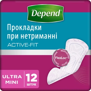 Урологічні прокладки Depend Ultra Mini Liner 12 шт. (5029053547916) изображение 1