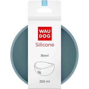 Посуд для котів WAUDOG Silicone Миска 250 мл сіра (508111) зображення 1