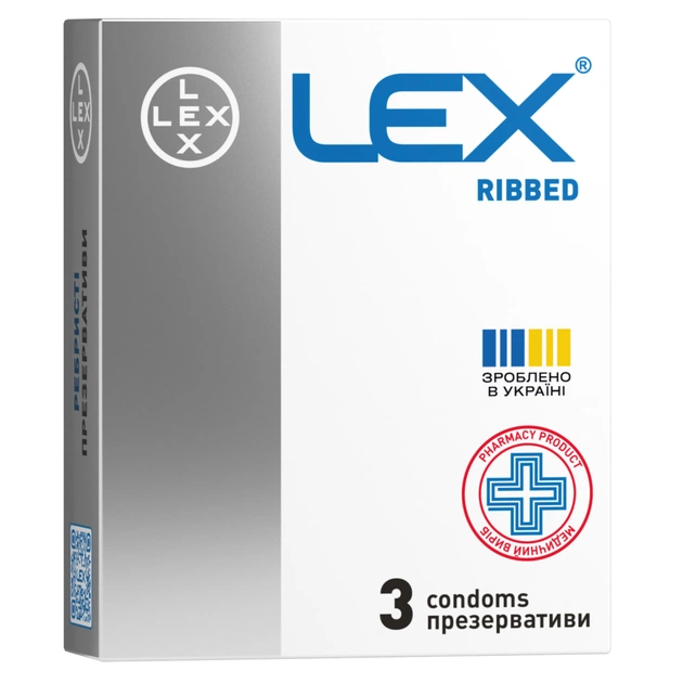 Презервативи Lex Condoms Ribbed 3 шт. (4820144770418) - picture 1