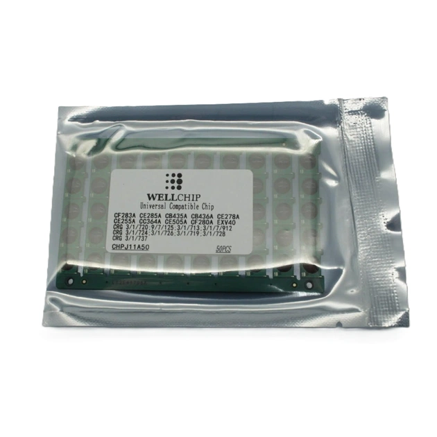 Чип для картриджа Canon 712/737S, HP CF283A/CE255A/280A black 50шт/плата Wellchip (CHPJ11A-50) - зображення 1