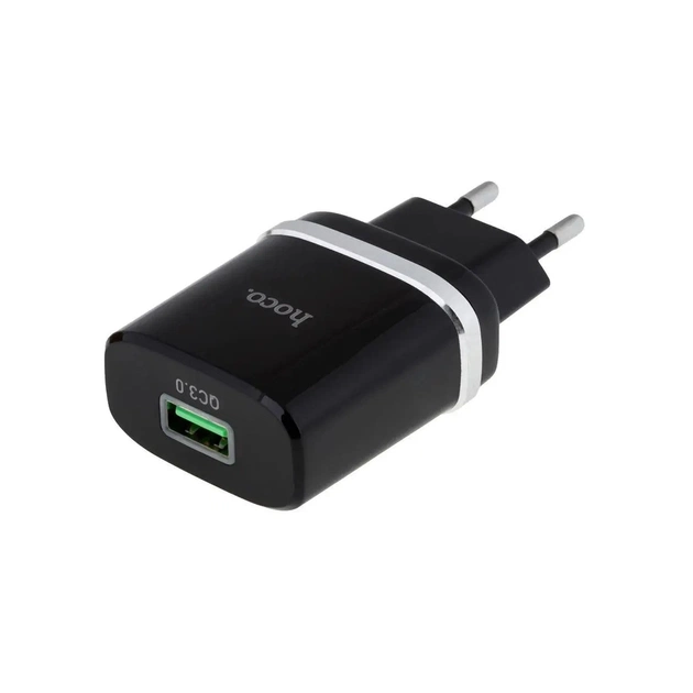 Зарядний пристрій HOCO C12Q Smart USB QC3.0 18W Black (6931474716255) - зображення 1