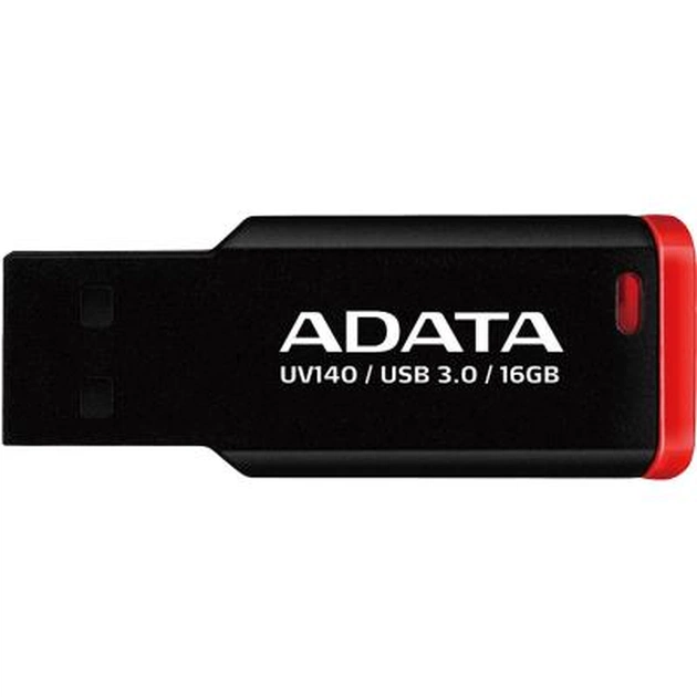 USB флеш накопичувач ADATA 16GB UV140 Black+Red USB 3.0 (AUV140-16G-RKD) - зображення 1