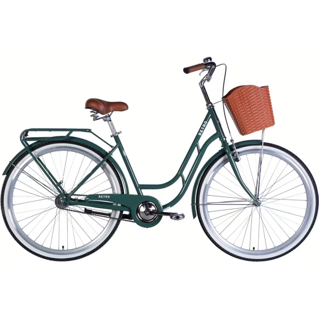 Велосипед Dorozhnik 28" RETRO Velosteel рама-19" ST 2026 зелено-сірий (OPS-D-28-545) - изображение 1