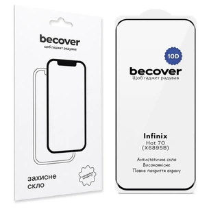 Стекло защитное BeCover 10D Infinix Hot 70 (X6895B) Black (716097) изображение 1