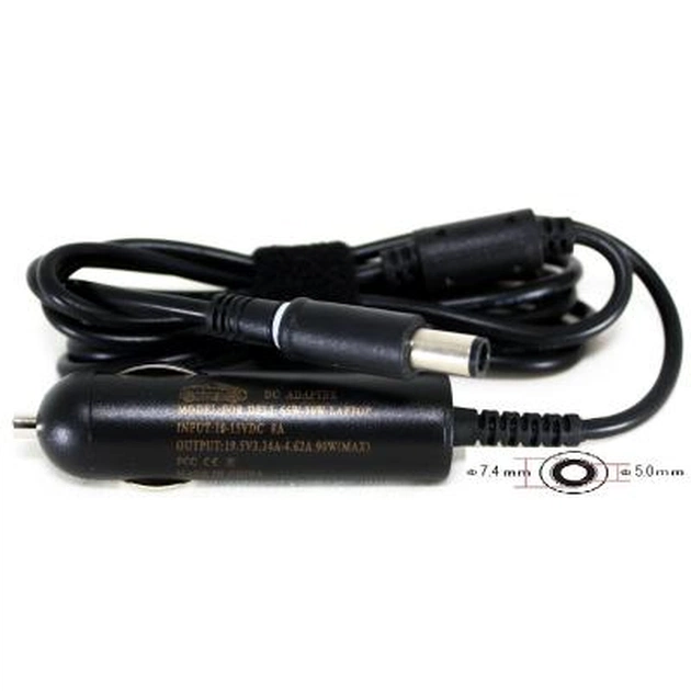 Блок живлення до ноутбуку PowerPlant DELL 12V,19.5V 90W 4.62A (7.5*5.0) автомобильный (DEA90G7450) - зображення 1