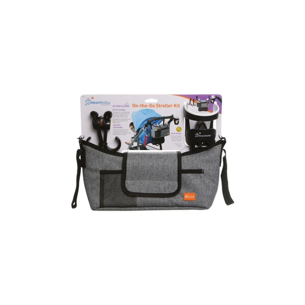 Сумка для мами DreamBaby GREY DENIM Органайзер, підстаканник, гачки (G2285) - изображение 1