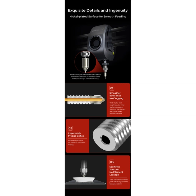 Хотенд (Сопло) Creality Nozzle Kit 8pcs Bimetallic High Flow (4008030058) - зображення 7