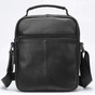 Сумка Vintage Вертикальна чоловіча у щільній шкірі Чорна (20366) - зменшене зображення 2