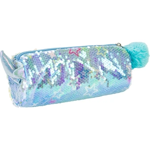 Пенал Cool For School з паєтками та помпоном 1 відділення блакитний (CF87061) зображення 1
